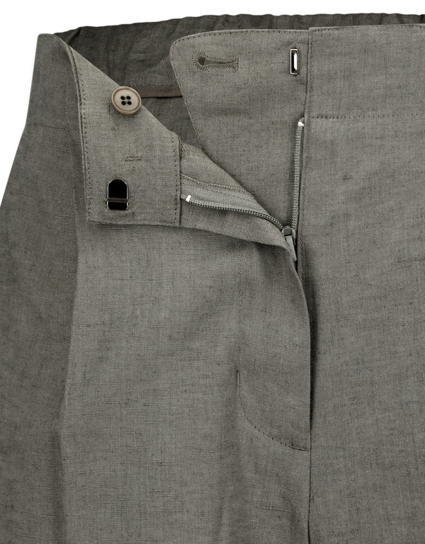 Linen Tuck Pants