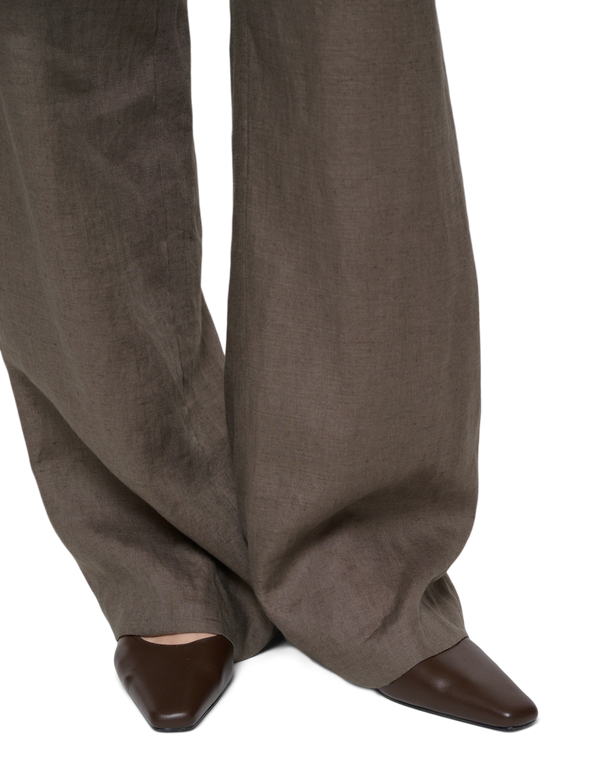 Linen Tuck Pants