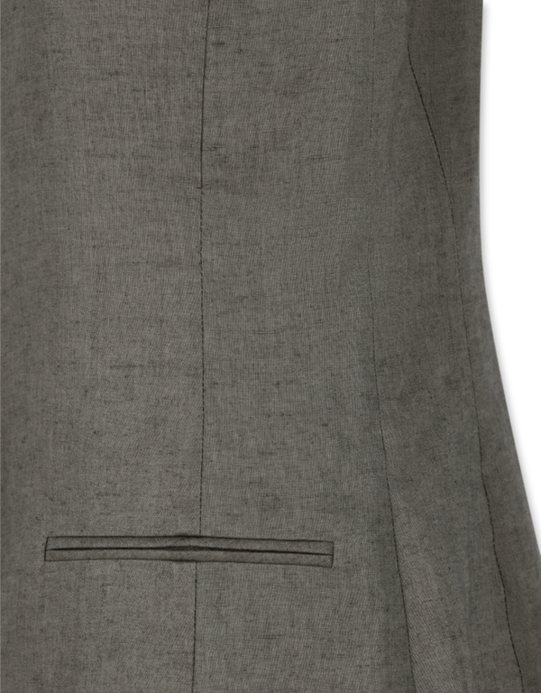 Linen Curved Vest