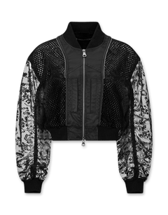 Andersson Bell Double Layered Logo Lace Short Bomber | Rezet Store