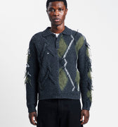 Andersson Bell Argyle Fisherman Polo Sweater | Rezet Store