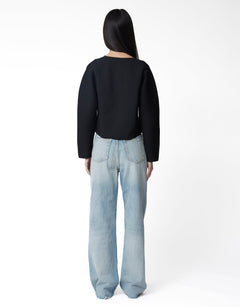 Amomento Rounded Zip - Up Cardigan - Rezetstore