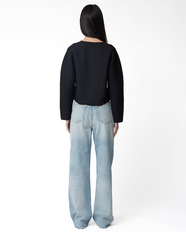 Amomento Rounded Zip - Up Cardigan - Rezetstore