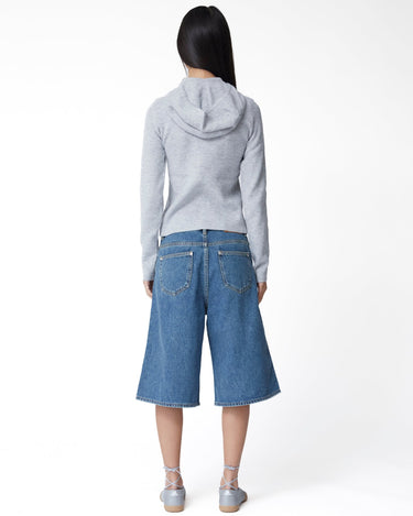 oval square Edie Denim Shorts - Rezetstore