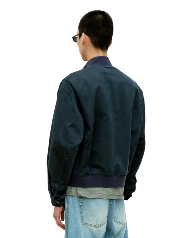 Washed Deck Hook Lip Bomber Jacket