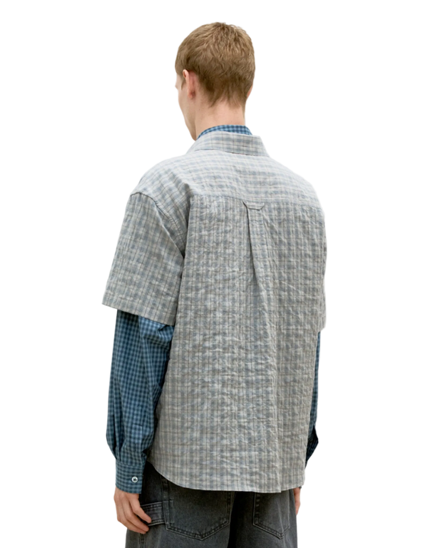 Alternative Wrinkle Check Half Shirt