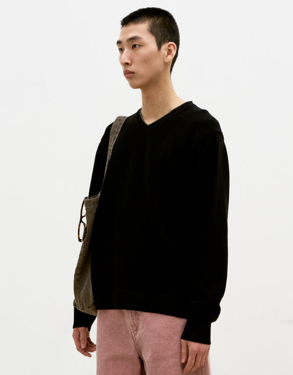 V-Neck Merino Wool Layered Sweater