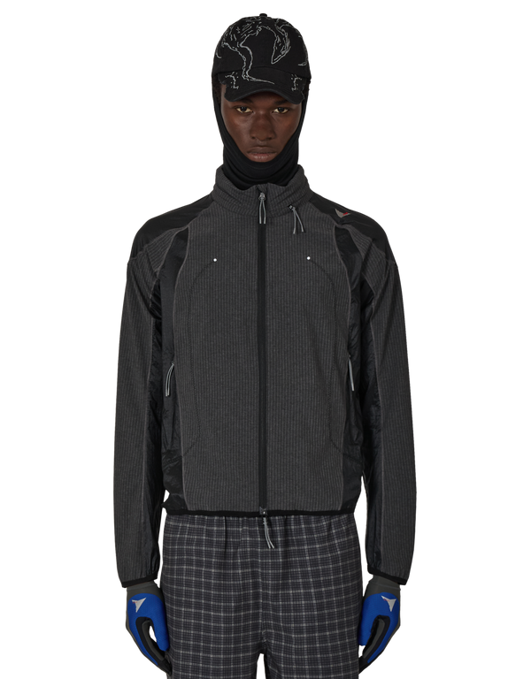 Numb Pinstriped Hooded Wind Jacket