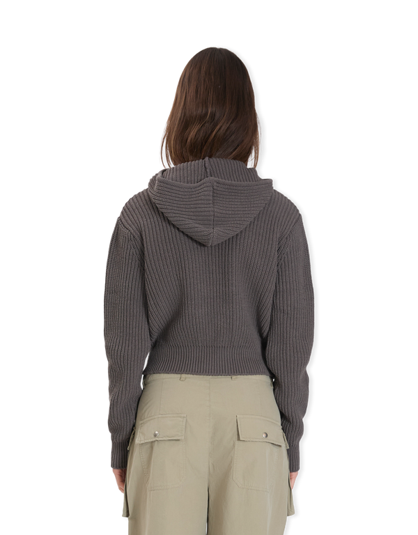 Hooded Button Cardigan