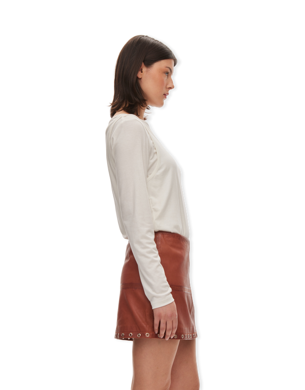 Eye Leather Skirt
