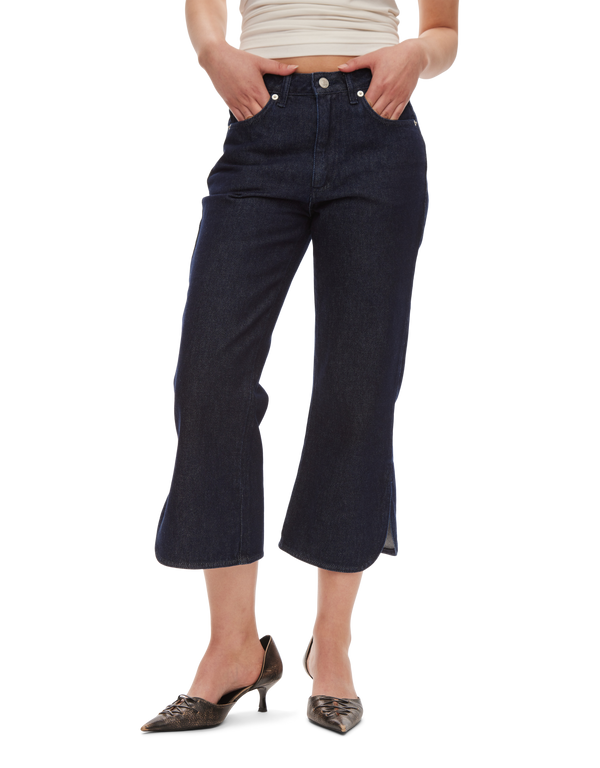 Split Denim Capri