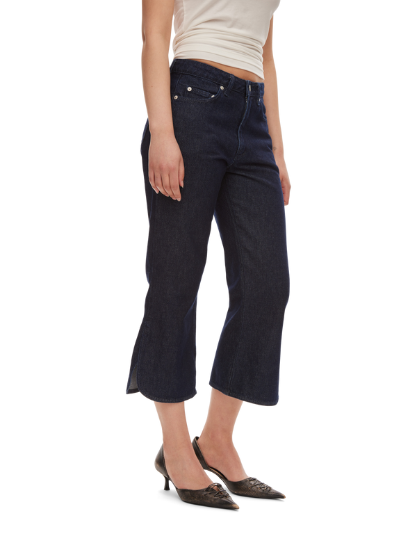 Split Denim Capri