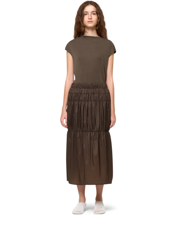 Nylon Shirring Skirt