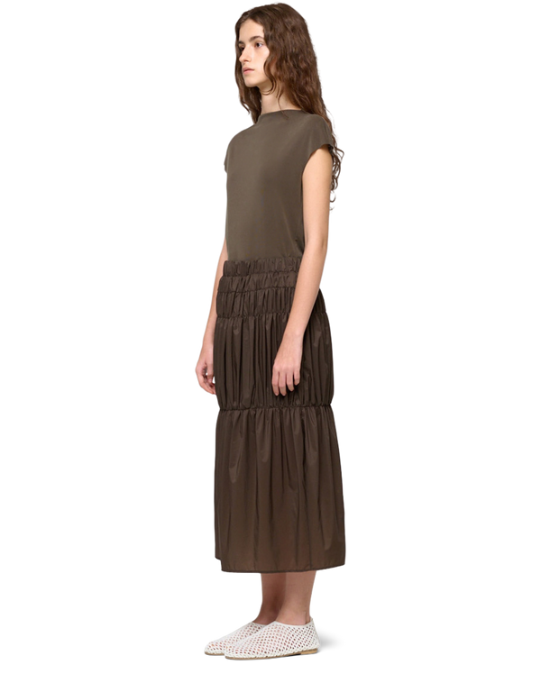 Nylon Shirring Skirt