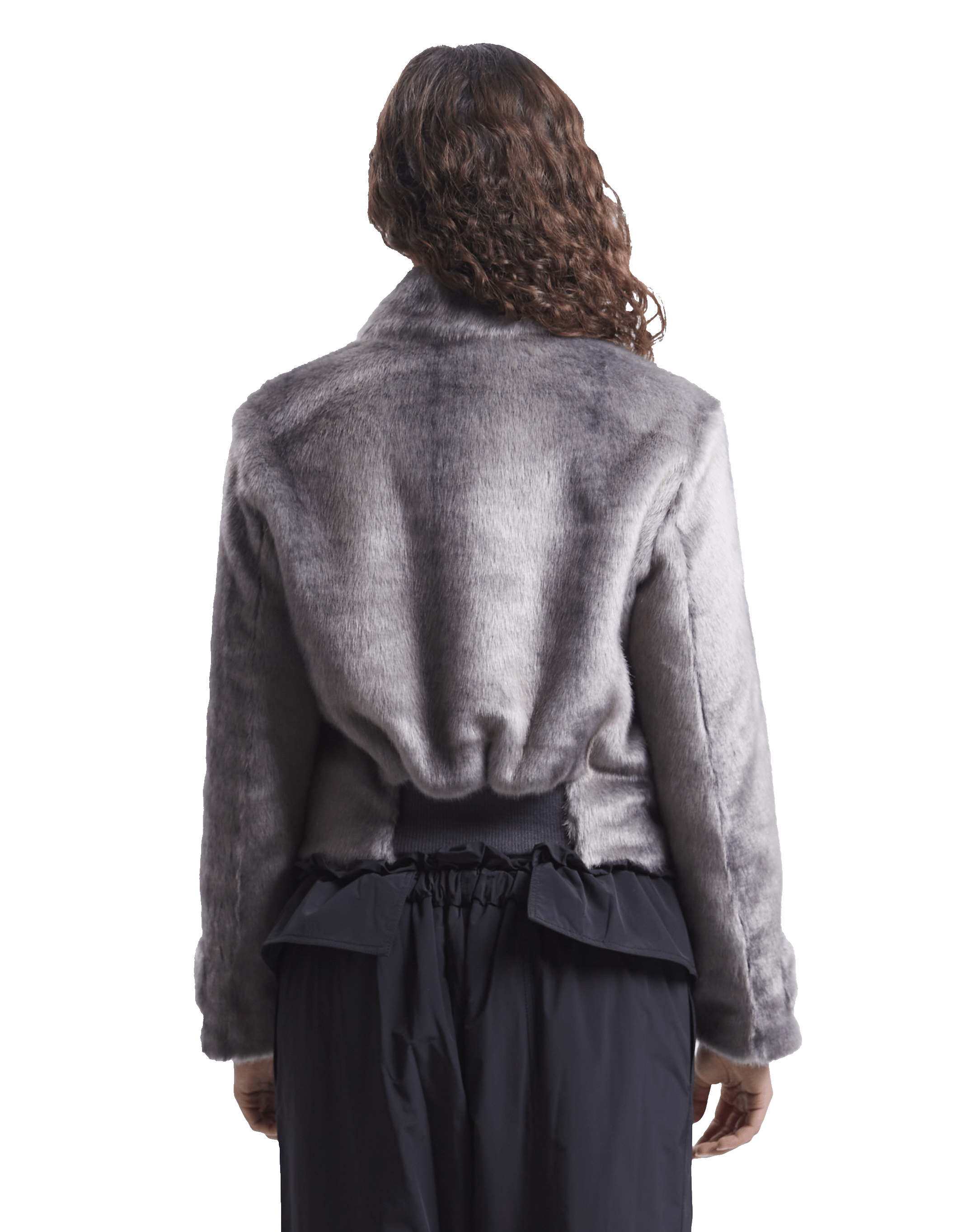 Faux Fur Tab Toggle Jacket