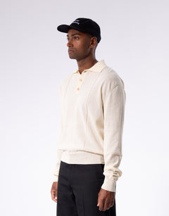 Logo Jacquard Patch Sheer Polo