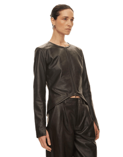 Roy Leather Blouse