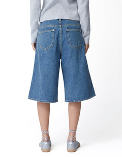 oval square Edie Denim Shorts - Rezetstore