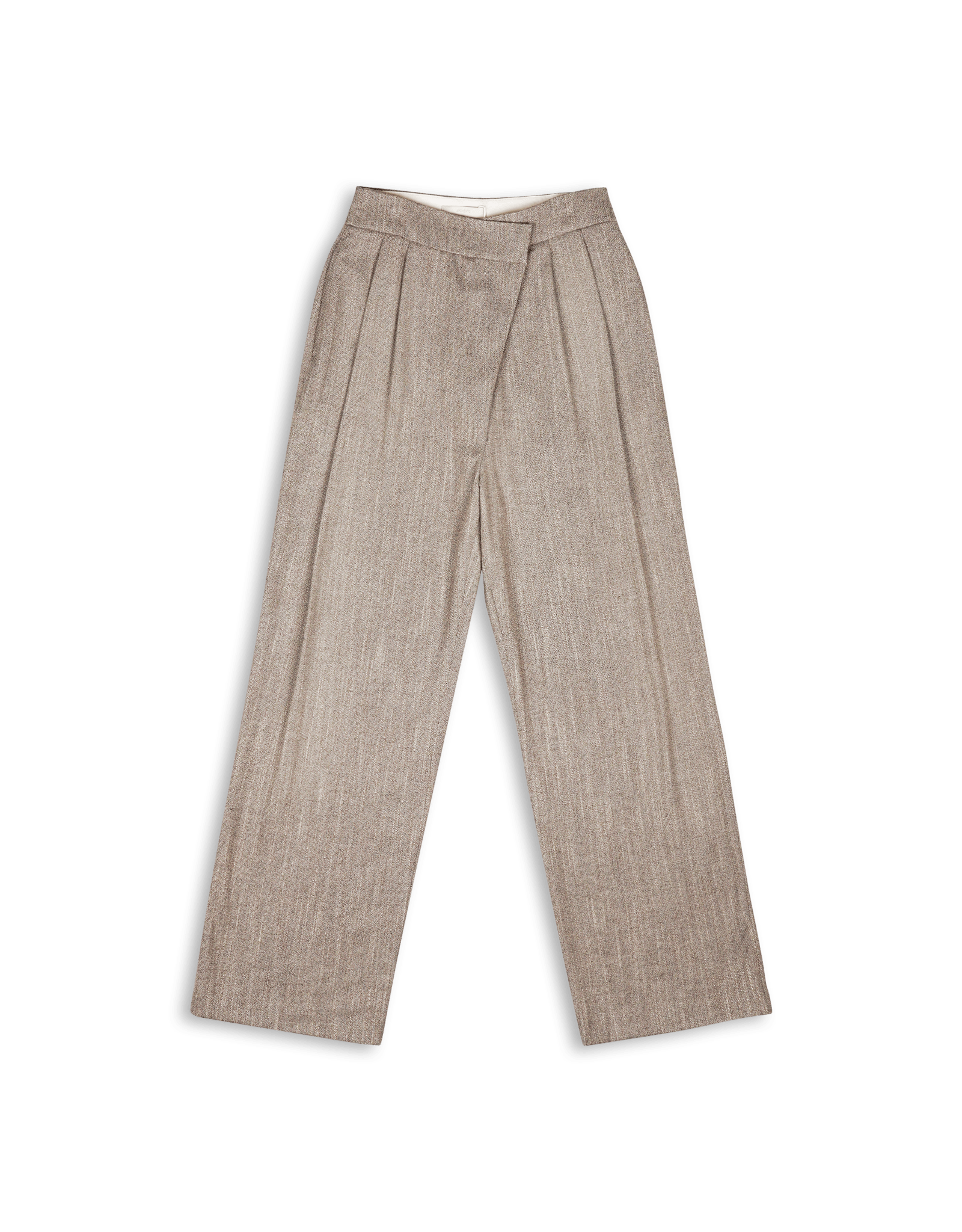 Wool Tweed Wrap Pants