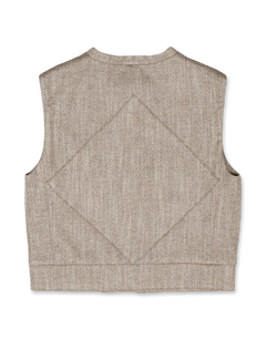Wool Tweed Motive Vest